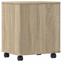 vidaXL Printer Stand with Wheels Printer Table File Desk Organiser Smoked Oak - sonoma oak - Additional view 6