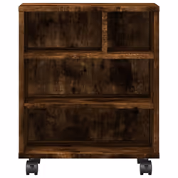 vidaXL Printer Stand with Wheels Printer Table File Desk Organiser Smoked Oak - smoked oak - Additional view 4
