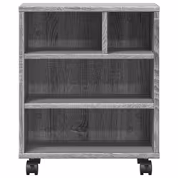vidaXL Printer Stand with Wheels Printer Table File Desk Organiser Smoked Oak - grey sonoma - Additional view 4
