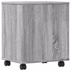vidaXL Printer Stand with Wheels Printer Table File Desk Organiser Smoked Oak - grey sonoma - Additional view 6