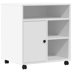 vidaXL Printer Stand with Wheels Printer Table File Desk Organiser Sonoma Oak - white