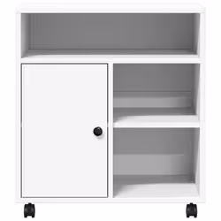vidaXL Printer Stand with Wheels Printer Table File Desk Organiser Sonoma Oak - white - Additional view 4