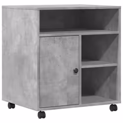 vidaXL Printer Stand with Wheels Printer Table File Desk Organiser Sonoma Oak - concrete grey