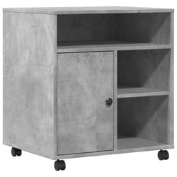 vidaXL Printer Stand with Wheels Printer Table File Desk Organiser Sonoma Oak - concrete grey