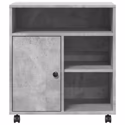 vidaXL Printer Stand with Wheels Printer Table File Desk Organiser Sonoma Oak - concrete grey - Additional view 4