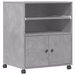 vidaXL Printer Stand with Wheels Printer Table Office File Desk Organiser - concrete grey