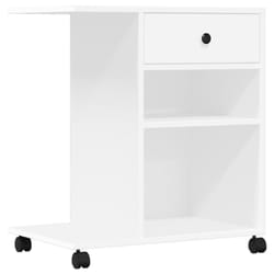 vidaXL Printer Stand with Wheels Printer Table File Desk Organiser Grey Sonoma - white