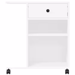 vidaXL Printer Stand with Wheels Printer Table File Desk Organiser Grey Sonoma - white - Additional view 4