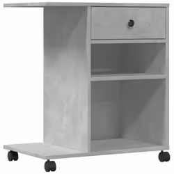vidaXL Printer Stand with Wheels Printer Table File Desk Organiser Grey Sonoma - concrete grey