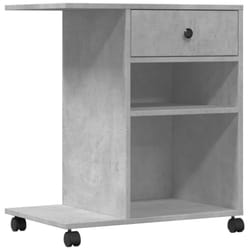 vidaXL Printer Stand with Wheels Printer Table File Desk Organiser Grey Sonoma - concrete grey