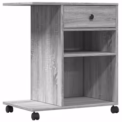 vidaXL Printer Stand with Wheels Printer Table File Desk Organiser Grey Sonoma - grey sonoma