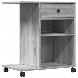 vidaXL Printer Stand with Wheels Printer Table File Desk Organiser Grey Sonoma - grey sonoma