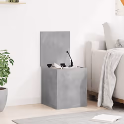 vidaXL Storage Box Blanket Box Storage Chest Box Concrete Grey Engineered Wood