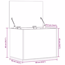 vidaXL Storage Box Blanket Box Storage Chest Toy Box White Engineered Wood - Additional view 10