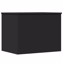 vidaXL Storage Box Blanket Box Storage Chest Toy Box Black Engineered Wood