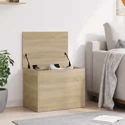 vidaXL Storage Box Blanket Box Storage Chest Box Sonoma Oak Engineered Wood