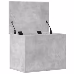 vidaXL Storage Box Blanket Box Storage Chest Box Concrete Grey Engineered Wood - Additional view 6