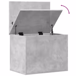 vidaXL Storage Box Blanket Box Storage Chest Box Concrete Grey Engineered Wood - Additional view 7