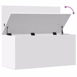 vidaXL Storage Box Blanket Box Storage Chest Toy Box White Engineered Wood - Additional view 7