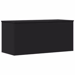 vidaXL Storage Box Blanket Box Storage Chest Toy Box Black Engineered Wood