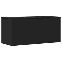 vidaXL Storage Box Blanket Box Storage Chest Toy Box Black Engineered Wood