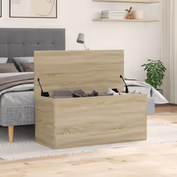 vidaXL Storage Box Blanket Box Storage Chest Box Sonoma Oak Engineered Wood