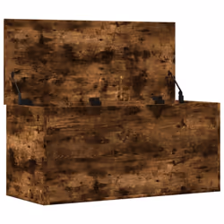 vidaXL Storage Box Blanket Box Storage Chest Box Smoked Oak Engineered Wood - Additional view 6