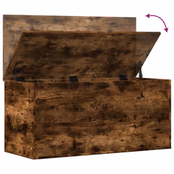 vidaXL Storage Box Blanket Box Storage Chest Box Smoked Oak Engineered Wood - Additional view 7