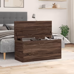 vidaXL Storage Box Blanket Box Storage Chest Box Brown Oak Engineered Wood