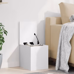 vidaXL Storage Box Toy Box Blanket Box Storage Chest White Engineered Wood