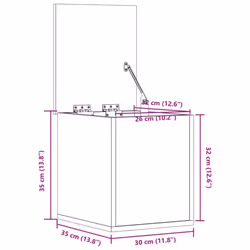 vidaXL Storage Box Blanket Box Storage Chest Concrete Grey Engineered Wood - Additional view 10