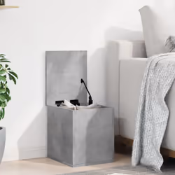 vidaXL Storage Box Blanket Box Storage Chest Concrete Grey Engineered Wood