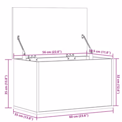 vidaXL Storage Box Toy Box Blanket Box Storage Chest White Engineered Wood - Additional view 10