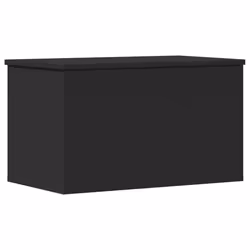 vidaXL Storage Box Toy Box Blanket Box Storage Chest Black Engineered Wood