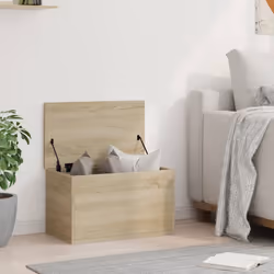 vidaXL Storage Box Blanket Box Toy Storage Chest Sonoma Oak Engineered Wood