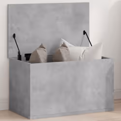 vidaXL Storage Box Blanket Box Storage Chest Concrete Grey Engineered Wood