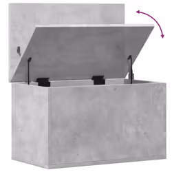 vidaXL Storage Box Blanket Box Storage Chest Concrete Grey Engineered Wood - Additional view 7
