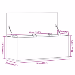 vidaXL Storage Box Toy Box Blanket Box Storage Chest White Engineered Wood - Additional view 10