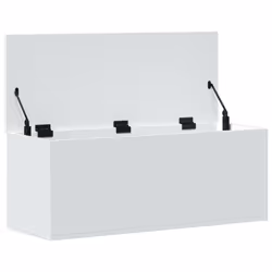 vidaXL Storage Box Toy Box Blanket Box Storage Chest White Engineered Wood - Additional view 6