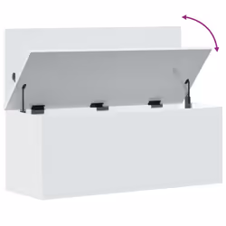vidaXL Storage Box Toy Box Blanket Box Storage Chest White Engineered Wood - Additional view 7