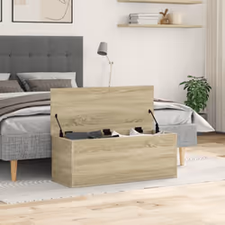 vidaXL Storage Box Blanket Box Toy Storage Chest Sonoma Oak Engineered Wood