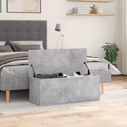 vidaXL Storage Box Blanket Box Storage Chest Concrete Grey Engineered Wood