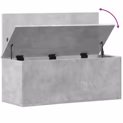 vidaXL Storage Box Blanket Box Storage Chest Concrete Grey Engineered Wood - Additional view 7