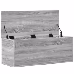 vidaXL Storage Box Blanket Box Toy Storage Chest Grey Sonoma Engineered Wood - Additional view 6