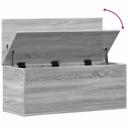 vidaXL Storage Box Blanket Box Toy Storage Chest Grey Sonoma Engineered Wood - Additional view 7