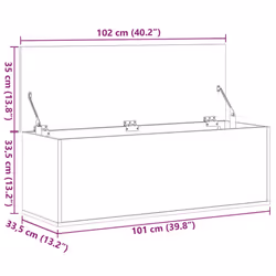 vidaXL Storage Box Toy Box Blanket Box Storage Chest White Engineered Wood - Additional view 8