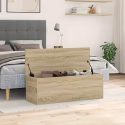 vidaXL Storage Box Blanket Box Toy Storage Chest Sonoma Oak Engineered Wood