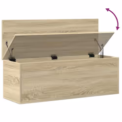 vidaXL Storage Box Blanket Box Toy Storage Chest Sonoma Oak Engineered Wood - Additional view 7