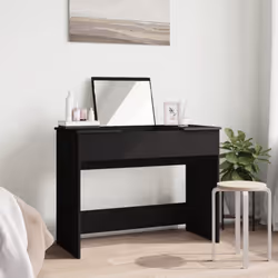 vidaXL Dressing Table with Mirror Cosmetic Table Makeup Table Vanity Desk - black
