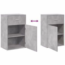 vidaXL Storage Cabinet Side Cabinet Sideboard Storage Cupboard Engineered Wood - concrete grey - Additional view 7